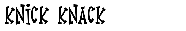 Knick Knack font preview